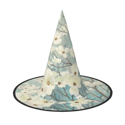 ZKZBDPLK Halloween-Spitzhut, Frühlingsblumen-Blüten, Halloween-Dekohut von ZKZBDPLK