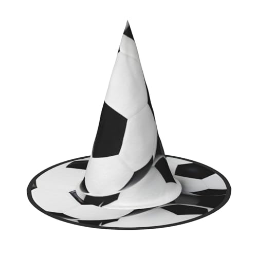 ZKZBDPLK Halloween-Spitzhut, Fußball-Druck, Halloween-dekorativer Hut von ZKZBDPLK