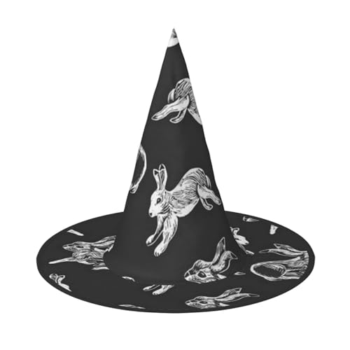 ZKZBDPLK Halloween-Spitzhut, Hasen-Druck, Halloween-Dekohut ZKZBDPLK Halloween-Spitzhut, Hasen-Druck, Halloween-Dekohut von ZKZBDPLK