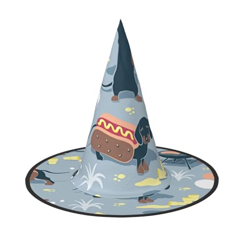 ZKZBDPLK Halloween-Spitzhut, Hot Dogs und Limonade, dekorativer Hut von ZKZBDPLK