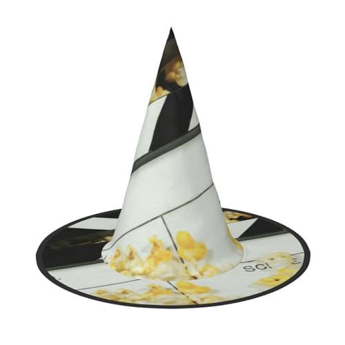 ZKZBDPLK Halloween-Spitzhut, Kino-Schindel- und Popcorn-Druck, Halloween-dekorativer Hut ZKZBDPLK Halloween-Spitzhut, Kino-Schindel- und Popcorn-Druck, Halloween-dekorativer Hut von ZKZBDPLK