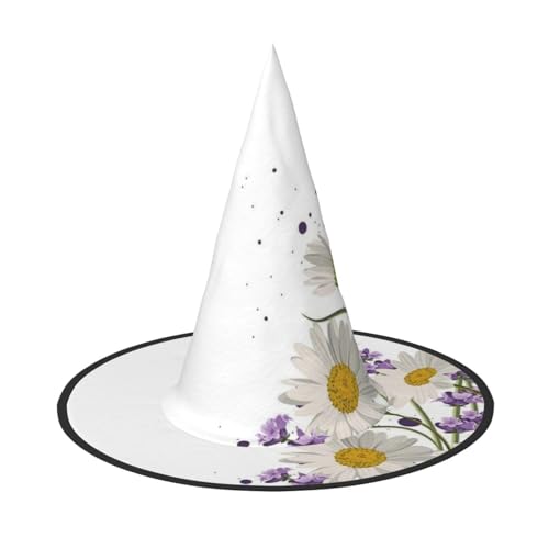 ZKZBDPLK Halloween-Spitzhut, Lavendel- und Gänseblümchen-Druck, Halloween-dekorativer Hut ZKZBDPLK Halloween-Spitzhut, Lavendel- und Gänseblümchen-Druck, Halloween-dekorativer Hut von ZKZBDPLK