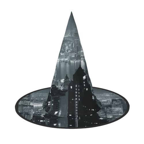 ZKZBDPLK Halloween-Spitzhut, Luftnacht, Hongkong-Druck, Halloween-Dekohut von ZKZBDPLK