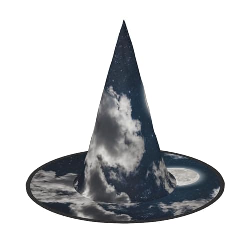 ZKZBDPLK Halloween-Spitzhut, Nachthimmel, Vollmond-Druck, Halloween-Dekohut ZKZBDPLK Halloween-Spitzhut, Nachthimmel, Vollmond-Druck, Halloween-Dekohut von ZKZBDPLK