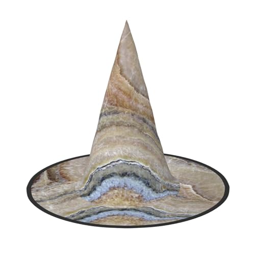 ZKZBDPLK Halloween-Spitzhut, Onyx-Stein, hellblauer Druck, Halloween-Dekohut von ZKZBDPLK