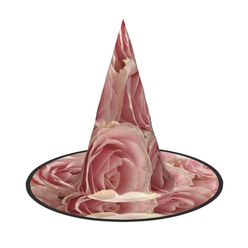 ZKZBDPLK Halloween-Spitzhut, Rosen, Blumendruck, Halloween-Dekohut von ZKZBDPLK