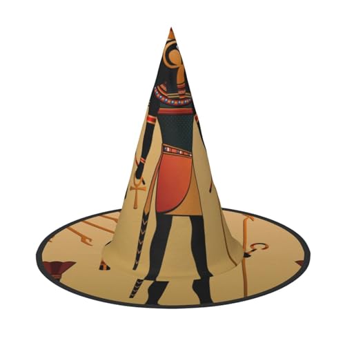 ZKZBDPLK Halloween-Spitzhut, Sonne, altägyptischer zeitloser Anmut Druck, Halloween-Dekohut von ZKZBDPLK