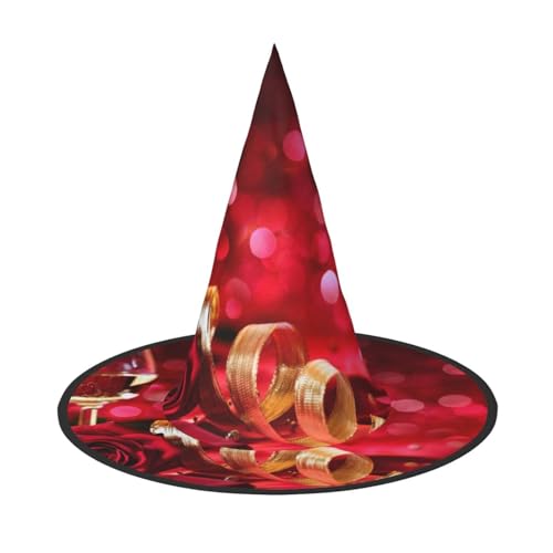 ZKZBDPLK Halloween-Spitzhut, Weinrot und rote Rosen, dekorativer Halloween-Hut ZKZBDPLK Halloween-Spitzhut, Weinrot und rote Rosen, dekorativer Halloween-Hut von ZKZBDPLK