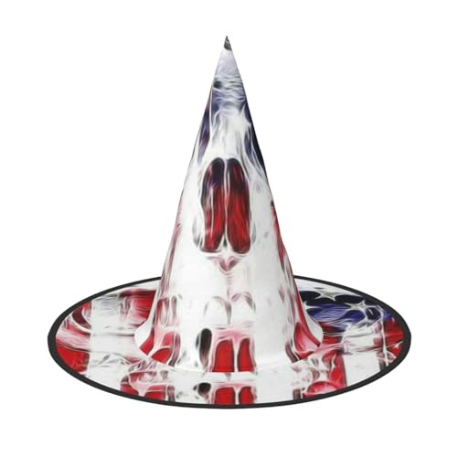ZKZBDPLK Halloween-Spitzhut, amerikanische Flagge, Totenkopf-Druck, Halloween-dekorativer Hut ZKZBDPLK Halloween-Spitzhut, amerikanische Flagge, Totenkopf-Druck, Halloween-dekorativer Hut von ZKZBDPLK