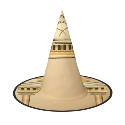 ZKZBDPLK Halloween-Spitzhut, antiker Baudruck, Halloween-Dekohut von ZKZBDPLK