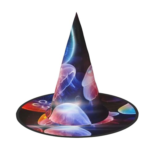 ZKZBDPLK Halloween-Spitzhut, bunt, Quallen-Druck, Halloween-dekorativer Hut ZKZBDPLK Halloween-Spitzhut, bunt, Quallen-Druck, Halloween-dekorativer Hut von ZKZBDPLK