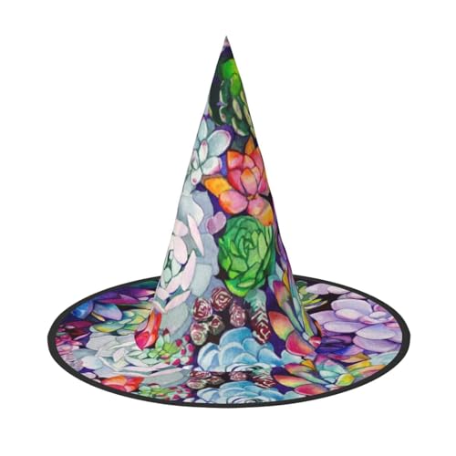 ZKZBDPLK Halloween-Spitzhut, bunt, Sukkulenten-Druck, Halloween-dekorativer Hut ZKZBDPLK Halloween-Spitzhut, bunt, Sukkulenten-Druck, Halloween-dekorativer Hut von ZKZBDPLK