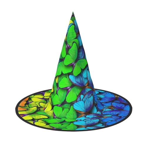 ZKZBDPLK Halloween-Spitzhut, bunter Schmetterlings-Druck, Halloween-dekorativer Hut ZKZBDPLK Halloween-Spitzhut, bunter Schmetterlings-Druck, Halloween-dekorativer Hut von ZKZBDPLK