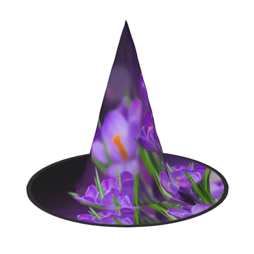 ZKZBDPLK Halloween-Spitzhut, grüne Blätter und violette Blumen, Halloween-dekorativer Hut ZKZBDPLK Halloween-Spitzhut, grüne Blätter und violette Blumen, Halloween-dekorativer Hut von ZKZBDPLK