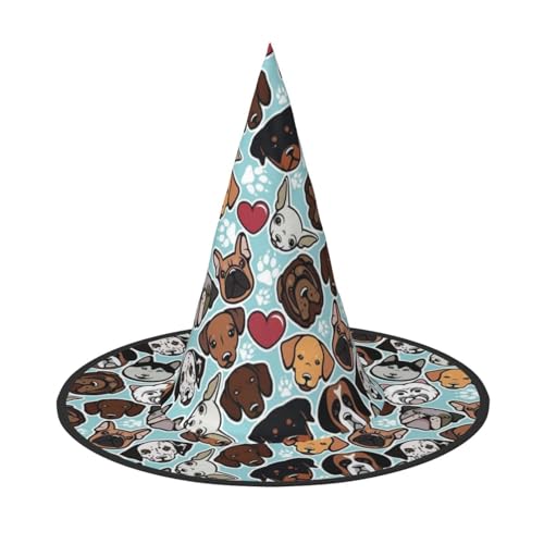 ZKZBDPLK Halloween-Spitzhut, niedlicher Hunde-Druck, Halloween-dekorativer Hut ZKZBDPLK Halloween-Spitzhut, niedlicher Hunde-Druck, Halloween-dekorativer Hut von ZKZBDPLK