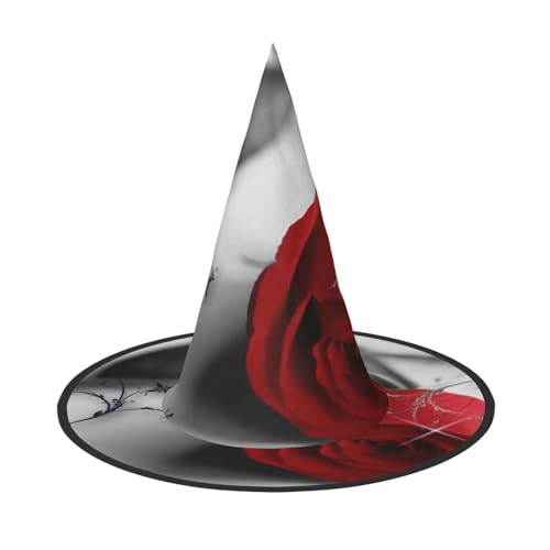 ZKZBDPLK Halloween-Spitzhut, roter Rosen-Druck, Halloween-Dekohut ZKZBDPLK Halloween-Spitzhut, roter Rosen-Druck, Halloween-Dekohut von ZKZBDPLK