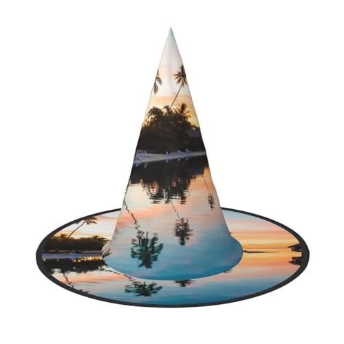 ZKZBDPLK Halloween-Spitzhut, tropischer Sonnenuntergang-Druck, Halloween-dekorativer Hut ZKZBDPLK Halloween-Spitzhut, tropischer Sonnenuntergang-Druck, Halloween-dekorativer Hut von ZKZBDPLK