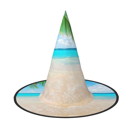 ZKZBDPLK Halloween-Spitzhut, tropischer Strand-Pflanzen-Druck, Halloween-dekorativer Hut ZKZBDPLK Halloween-Spitzhut, tropischer Strand-Pflanzen-Druck, Halloween-dekorativer Hut von ZKZBDPLK