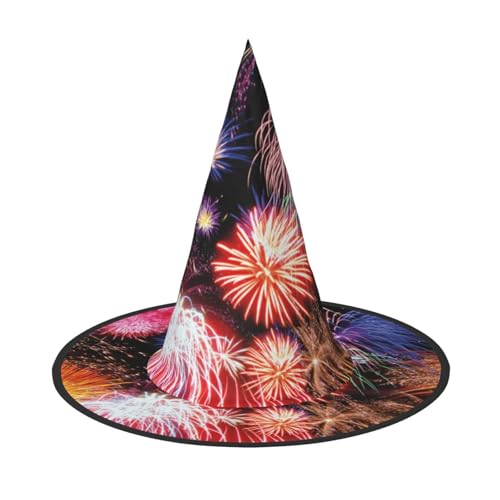 ZKZBDPLK Halloween-Spitzhut, wunderschöner Feuerwerk-Druck, Halloween-dekorativer Hut ZKZBDPLK Halloween-Spitzhut, wunderschöner Feuerwerk-Druck, Halloween-dekorativer Hut von ZKZBDPLK