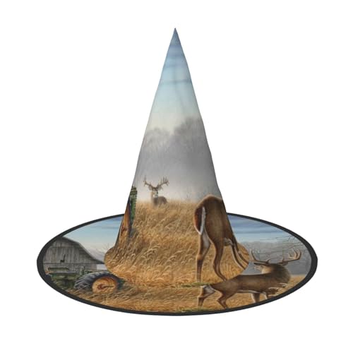 ZKZBDPLK Halloween Spitzhut Hirsch Jagd Druck Halloween Deko Hut ZKZBDPLK Halloween Spitzhut Hirsch Jagd Druck Halloween Deko Hut von ZKZBDPLK