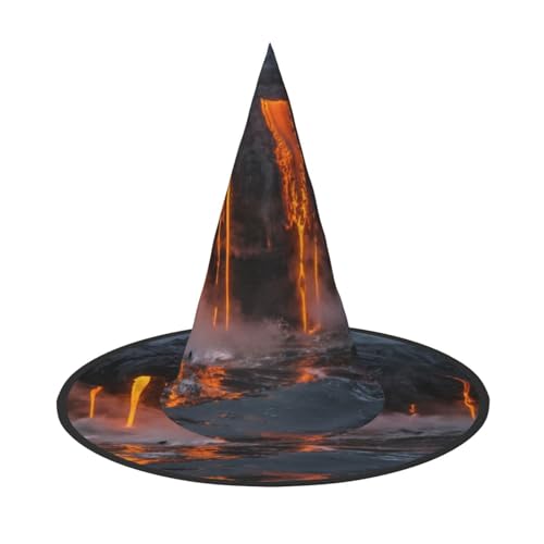 ZKZBDPLK Halloween Spitzhut Kilauea Vulkandruck Halloween Deko Hut von ZKZBDPLK