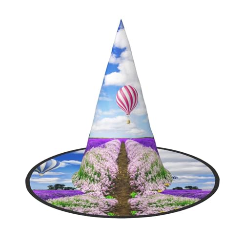 ZKZBDPLK Halloween Spitzhut Lavendel Heißluftballon Druck Halloween Deko Hut ZKZBDPLK Halloween Spitzhut Lavendel Heißluftballon Druck Halloween Deko Hut von ZKZBDPLK