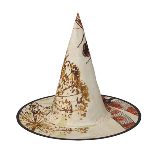 ZKZBDPLK Halloween Spitzhut Libelle Bienendruck Halloween Deko Hut von ZKZBDPLK