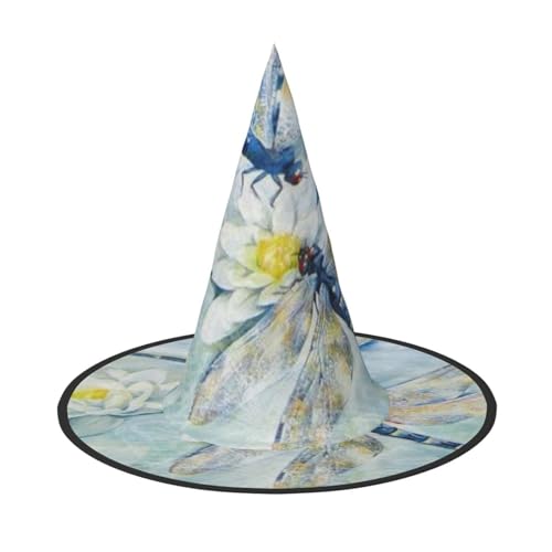 ZKZBDPLK Halloween Spitzhut Libelle Lotusdruck Halloween Deko Hut ZKZBDPLK Halloween Spitzhut Libelle Lotusdruck Halloween Deko Hut von ZKZBDPLK