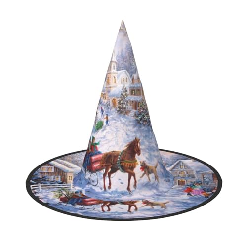 ZKZBDPLK Halloween Spitzhut Merry Christmas Print Halloween Deko Hut ZKZBDPLK Halloween Spitzhut Merry Christmas Print Halloween Deko Hut von ZKZBDPLK