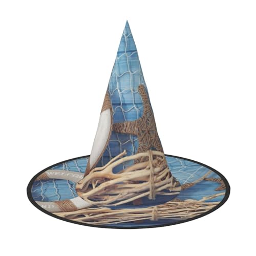 ZKZBDPLK Halloween Spitzhut Muschel Seestern Druck Halloween Deko Hut ZKZBDPLK Halloween Spitzhut Muschel Seestern Druck Halloween Deko Hut von ZKZBDPLK