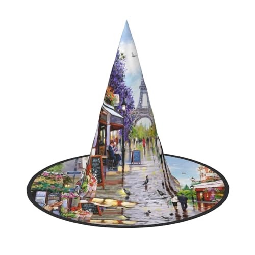 ZKZBDPLK Halloween Spitzhut Paris Straßenszene Eiffelturm Druck Halloween Deko Hut ZKZBDPLK Halloween Spitzhut Paris Straßenszene Eiffelturm Druck Halloween Deko Hut von ZKZBDPLK