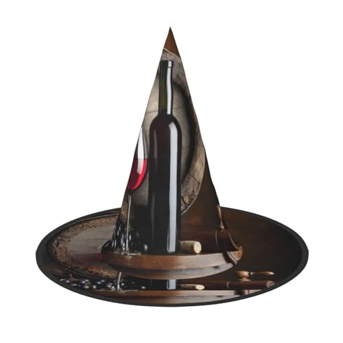 ZKZBDPLK Halloween Spitzhut Rotweinflasche Glasdruck Halloween Deko Hut ZKZBDPLK Halloween Spitzhut Rotweinflasche Glasdruck Halloween Deko Hut von ZKZBDPLK