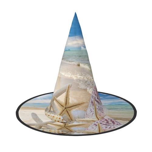 ZKZBDPLK Halloween Spitzhut Strand Seestern Druck Halloween Deko Hut ZKZBDPLK Halloween Spitzhut Strand Seestern Druck Halloween Deko Hut von ZKZBDPLK