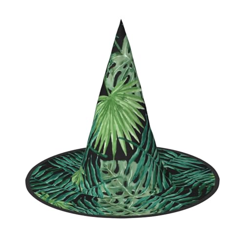 ZKZBDPLK Halloween Spitzhut Transparent Palmblatt Muster Druck Halloween Deko Hut ZKZBDPLK Halloween Spitzhut Transparent Palmblatt Muster Druck Halloween Deko Hut von ZKZBDPLK