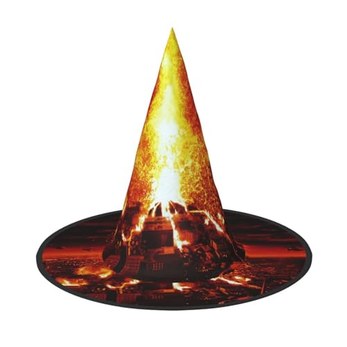 ZKZBDPLK Halloween Spitzhut Vulkandruck Halloween Deko Hut von ZKZBDPLK