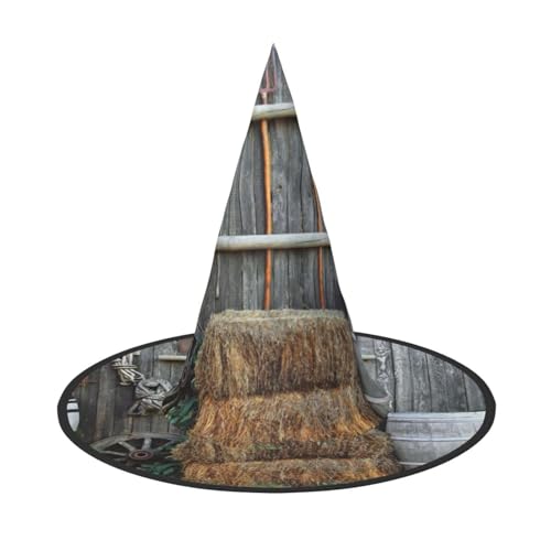 ZKZBDPLK Halloween-Spitzhut aus Holz, Scheune, Landschaftsdruck, Halloween-dekorativer Hut ZKZBDPLK Halloween-Spitzhut aus Holz, Scheune, Landschaftsdruck, Halloween-dekorativer Hut von ZKZBDPLK