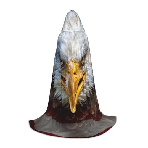Zkzbdplk Amerikanischer Weißkopfseeadler bedruckter langer Kapuzenumhang für Teenager, Cosplay, Rollenparty, Festival, Halloween-Kostüme Zkzbdplk Amerikanischer Weißkopfseeadler bedruckter langer Kapuzenumhang für Teenager, Cosplay, Rollenparty, Festival, Halloween-Kostüme von ZKZBDPLK