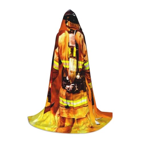 Zkzbdplk Feuerwehrmann Feuerwehrmann Flamme gedruckt langer Kapuzenumhang für Teenager Cosplay Rolle Party Festival Halloween Kostüme Zkzbdplk Feuerwehrmann Feuerwehrmann Flamme gedruckt langer Kapuzenumhang für Teenager Cosplay Rolle Party Festival Halloween Kostüme von ZKZBDPLK