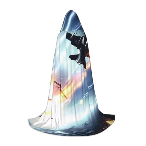 Zkzbdplk Flugzeug-bedruckter langer Kapuzenumhang für Teenager, Cosplay, Rolle, Party, Festival, Halloween-Kostüme Zkzbdplk Flugzeug-bedruckter langer Kapuzenumhang für Teenager, Cosplay, Rolle, Party, Festival, Halloween-Kostüme von ZKZBDPLK