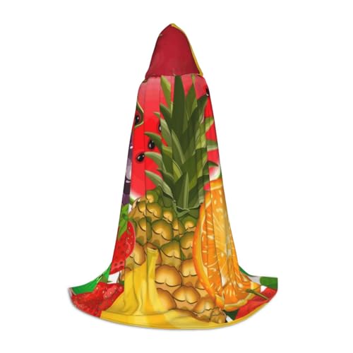 Zkzbdplk Fresh Fruits Ananas bedruckter langer Kapuzenumhang für Teenager, Cosplay, Rollenparty, Festival, Halloween-Kostüme Zkzbdplk Fresh Fruits Ananas bedruckter langer Kapuzenumhang für Teenager, Cosplay, Rollenparty, Festival, Halloween-Kostüme von ZKZBDPLK