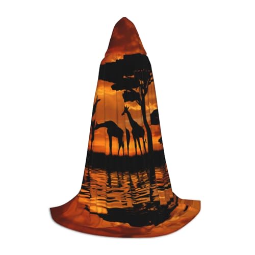 Zkzbdplk Giraffe unter dem Baum in Afrika bedruckter langer Kapuzenumhang für Teenager, Cosplay, Rollenparty, Festival, Halloween-Kostüme Zkzbdplk Giraffe unter dem Baum in Afrika bedruckter langer Kapuzenumhang für Teenager, Cosplay, Rollenparty, Festival, Halloween-Kostüme von ZKZBDPLK