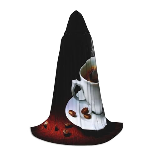 Zkzbdplk Heißer Kaffee mit Kaffeebohne bedruckter langer Kapuzenumhang für Teenager, Cosplay, Rollenparty, Festival, Halloween-Kostüme Zkzbdplk Heißer Kaffee mit Kaffeebohne bedruckter langer Kapuzenumhang für Teenager, Cosplay, Rollenparty, Festival, Halloween-Kostüme von ZKZBDPLK