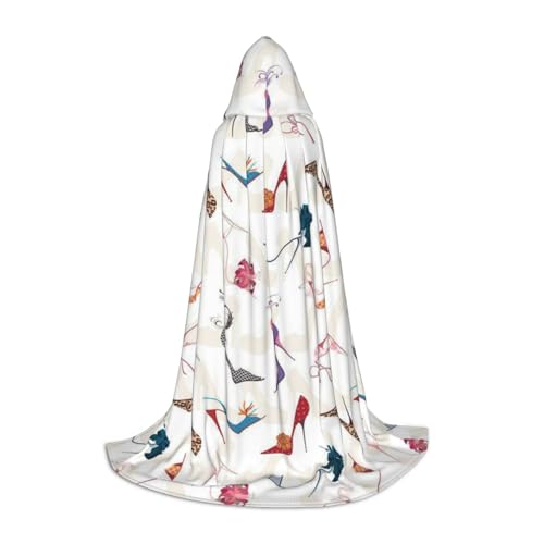 Zkzbdplk High Heel Schuhe Gedruckt Lange Kapuzenumhang für Teenager Cosplay Rolle Party Festival Halloween Kostüme Zkzbdplk High Heel Schuhe Gedruckt Lange Kapuzenumhang für Teenager Cosplay Rolle Party Festival Halloween Kostüme von ZKZBDPLK