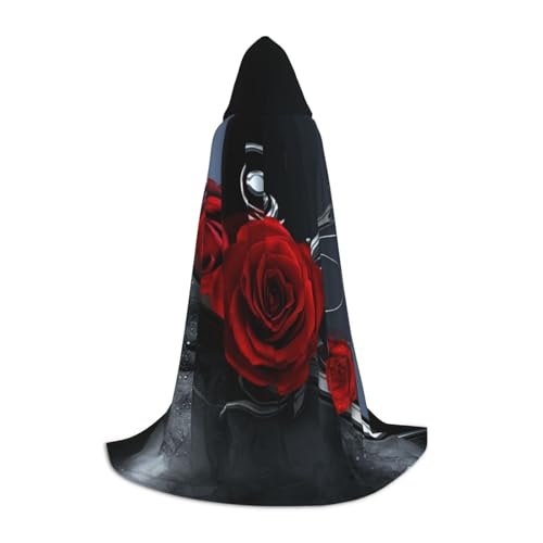 Zkzbdplk Hübscher Rosen-bedruckter langer Kapuzenumhang für Teenager, Cosplay, Rollenparty, Festival, Halloween-Kostüme Zkzbdplk Hübscher Rosen-bedruckter langer Kapuzenumhang für Teenager, Cosplay, Rollenparty, Festival, Halloween-Kostüme von ZKZBDPLK
