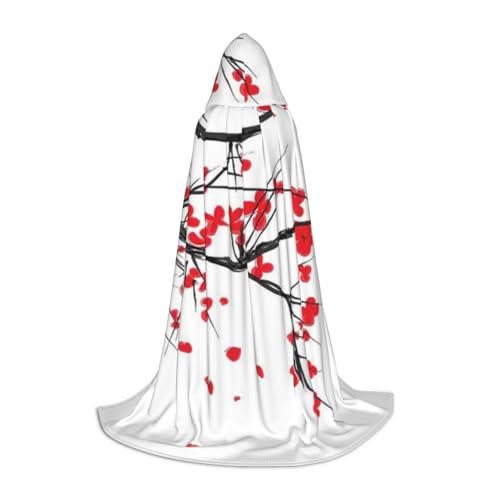 Zkzbdplk Japanischer Kirschbaum-bedruckter langer Kapuzenumhang für Teenager, Cosplay, Rollenparty, Festival, Halloween-Kostüme Zkzbdplk Japanischer Kirschbaum-bedruckter langer Kapuzenumhang für Teenager, Cosplay, Rollenparty, Festival, Halloween-Kostüme von ZKZBDPLK