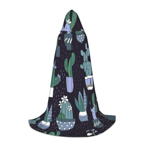 Zkzbdplk Kaktus bedruckter langer Kapuzenumhang für Teenager, Cosplay, Rollenparty, Festival, Halloween-Kostüme Zkzbdplk Kaktus bedruckter langer Kapuzenumhang für Teenager, Cosplay, Rollenparty, Festival, Halloween-Kostüme von ZKZBDPLK