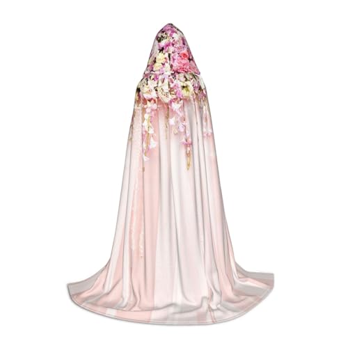 Zkzbdplk Langer Kapuzenumhang mit Blumenmuster für Teenager, Cosplay, Rollenparty, Festival, Halloween-Kostüme Zkzbdplk Langer Kapuzenumhang mit Blumenmuster für Teenager, Cosplay, Rollenparty, Festival, Halloween-Kostüme von ZKZBDPLK