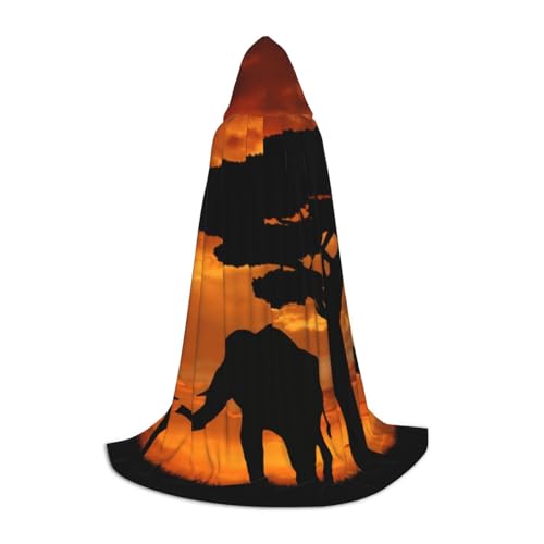 Zkzbdplk Langer Kapuzenumhang mit Elefanten-Druck, für Teenager, Cosplay, Rollenparty, Festival, Halloween-Kostüme Zkzbdplk Langer Kapuzenumhang mit Elefanten-Druck, für Teenager, Cosplay, Rollenparty, Festival, Halloween-Kostüme von ZKZBDPLK