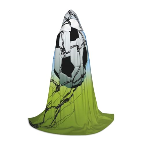 Zkzbdplk Langer Kapuzenumhang mit Fußballnetzwerk für Teenager, Cosplay, Rollenparty, Festival, Halloween-Kostüme Zkzbdplk Langer Kapuzenumhang mit Fußballnetzwerk für Teenager, Cosplay, Rollenparty, Festival, Halloween-Kostüme von ZKZBDPLK