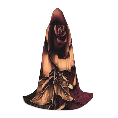 Zkzbdplk Langer Kapuzenumhang mit Gothic-Rose, bedruckt, für Teenager, Cosplay, Rollenparty, Festival, Halloween-Kostüme Zkzbdplk Langer Kapuzenumhang mit Gothic-Rose, bedruckt, für Teenager, Cosplay, Rollenparty, Festival, Halloween-Kostüme von ZKZBDPLK